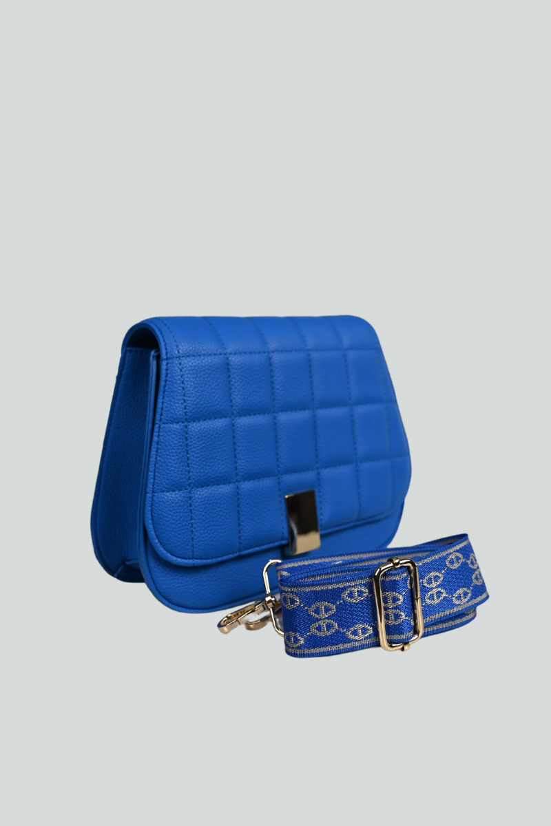 Τσάντα μπλε ηλεκτρικ με αποσπόμενο λουράκι ώμου