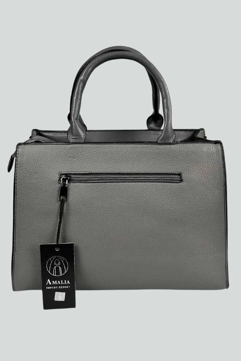 Γκρι τσάντα με αποσπώμενο λουράκι