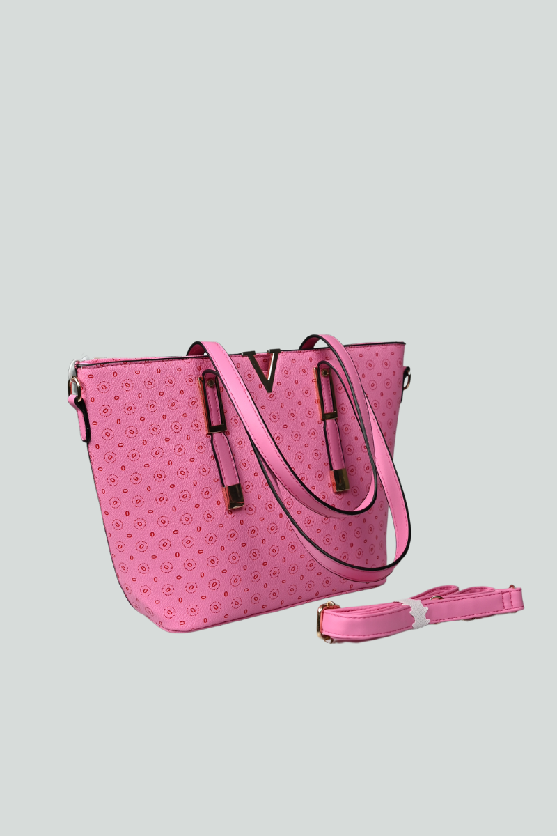 Τσάντα Ροζ με αποσπώμενο λουράκι ώμου