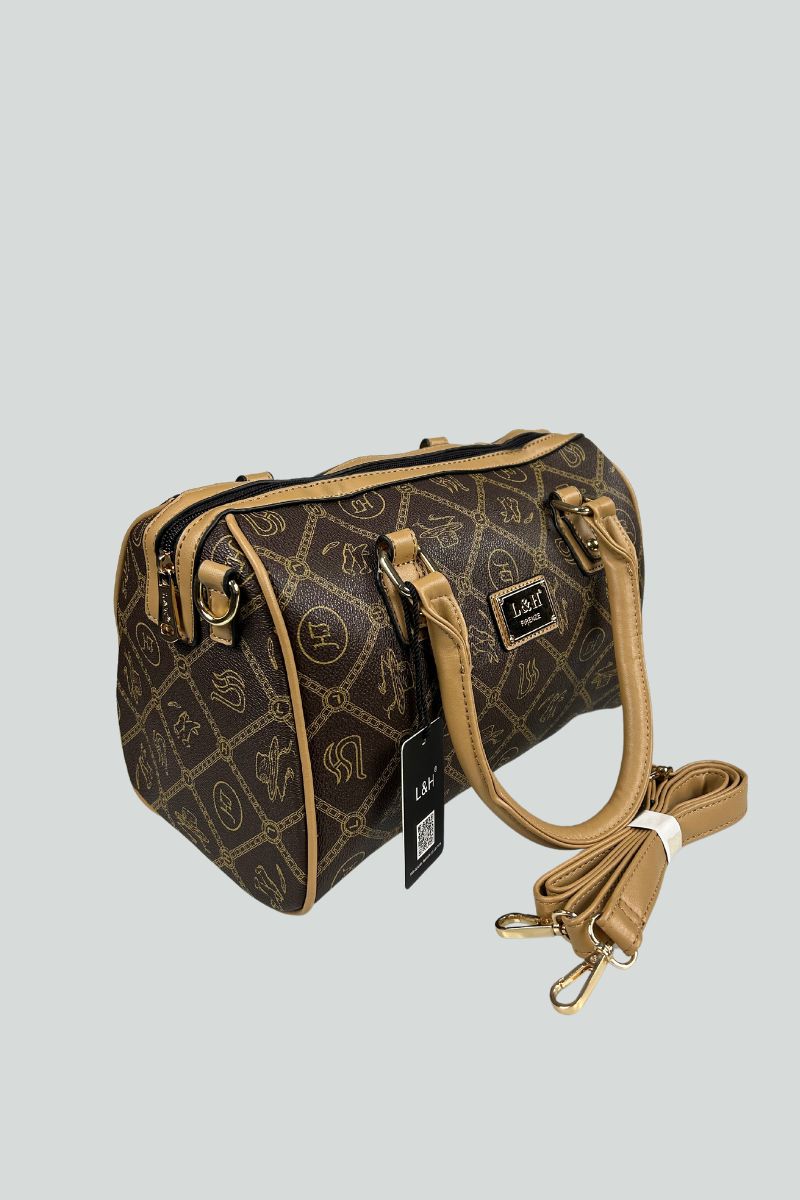 Τσάντα βαλιτσάκι με αποσπόμενο λουράκι ώμου nude