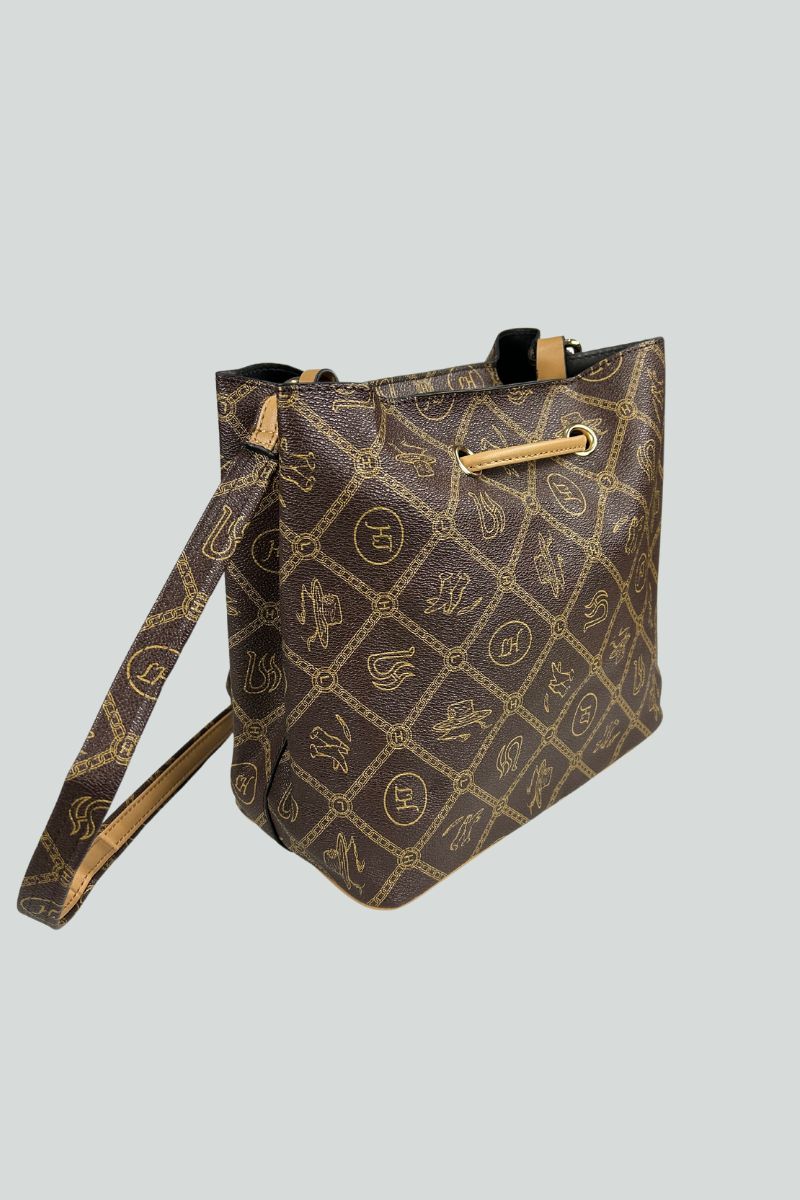 Καφέ Τσάντα τύπου πουγκί