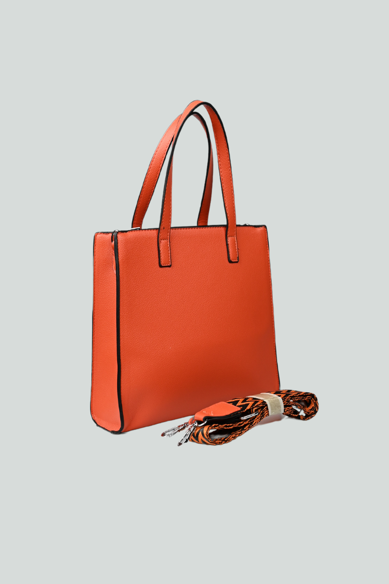 Τσάντα πορτοκαλί με αποσπώμενο λουράκι ώμου