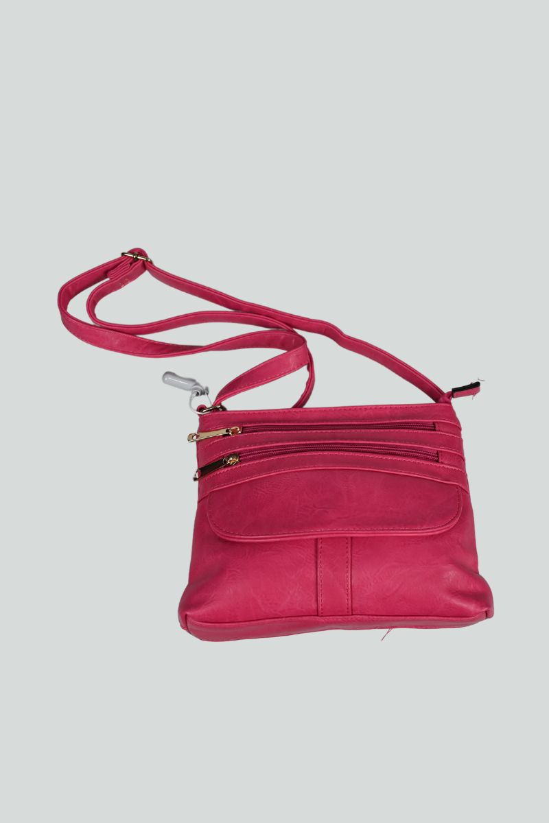 Ανοιχτό Φούξια τσαντάκι με ρυθμιζόμενο λουράκι