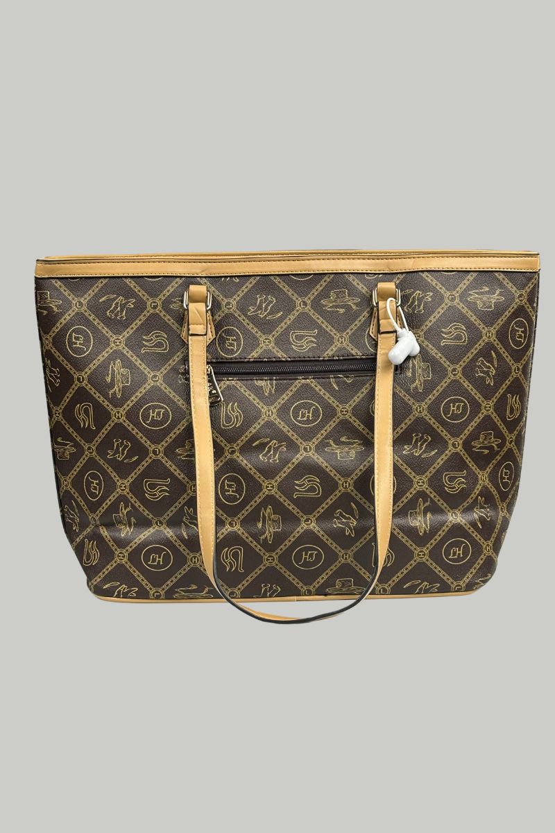 Καφέ τσάντα με σχέδια