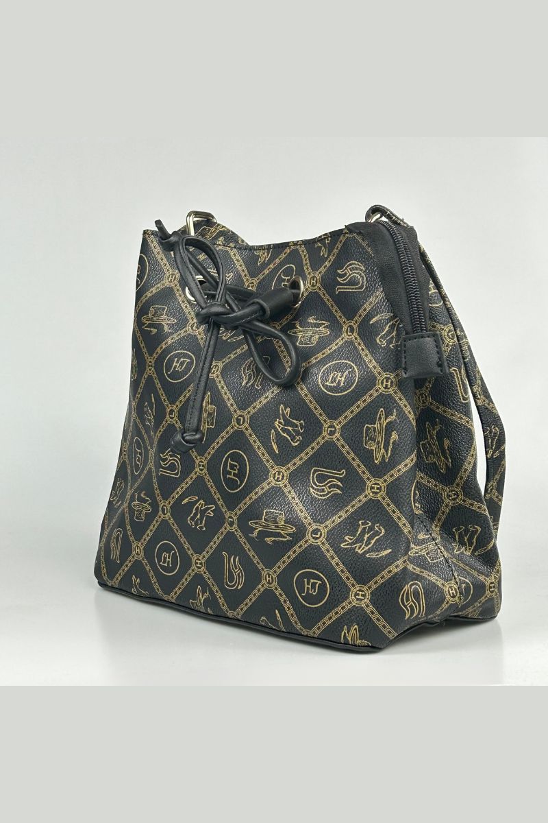 Μαύρη Τσάντα τύπου πουγκί