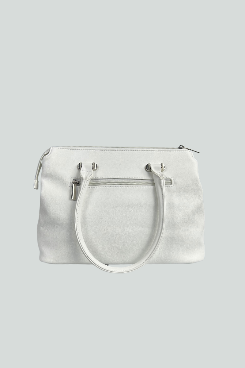 Λευκή τσάντα με αποσπόμενο λουράκι ώμου