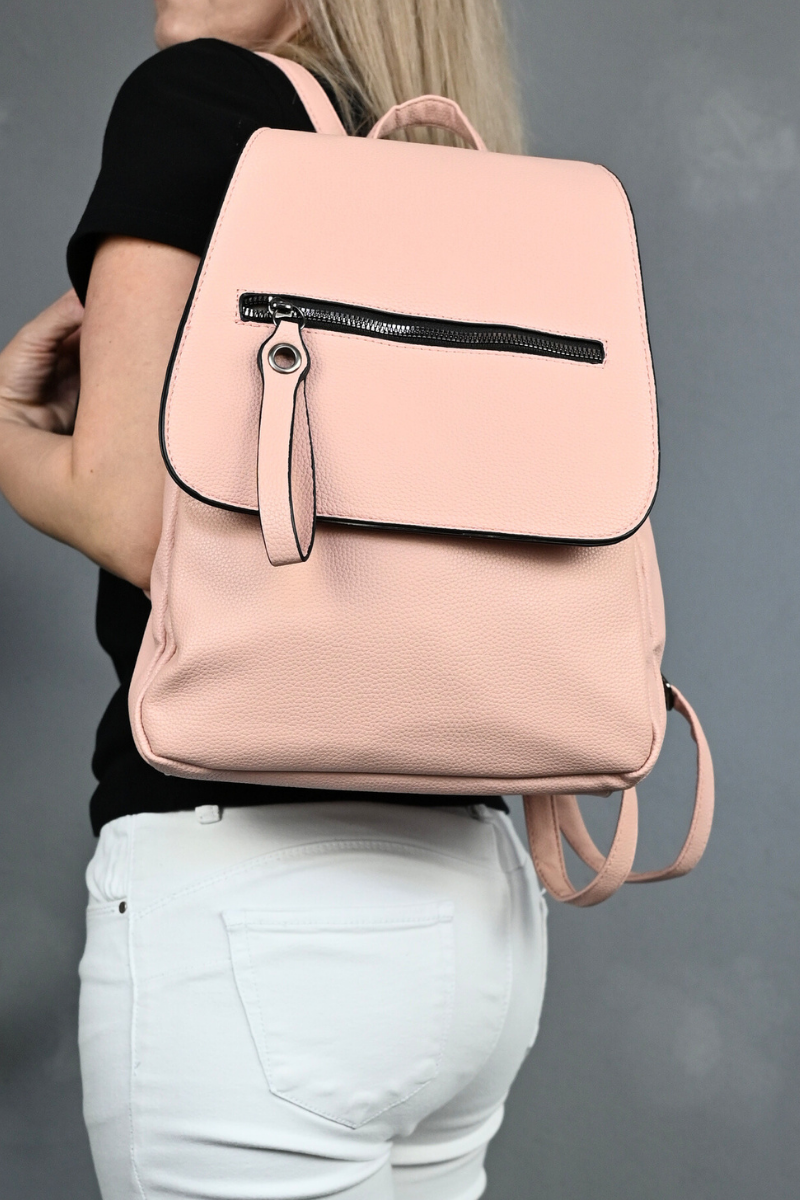 Ροζ backpack με ρυθμιζόμενα λουράκια πλάτης